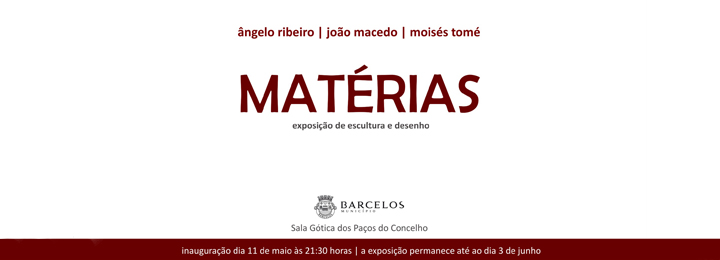Exposição de escultura e desenho na Sala Gótica dos Paços do Concelho