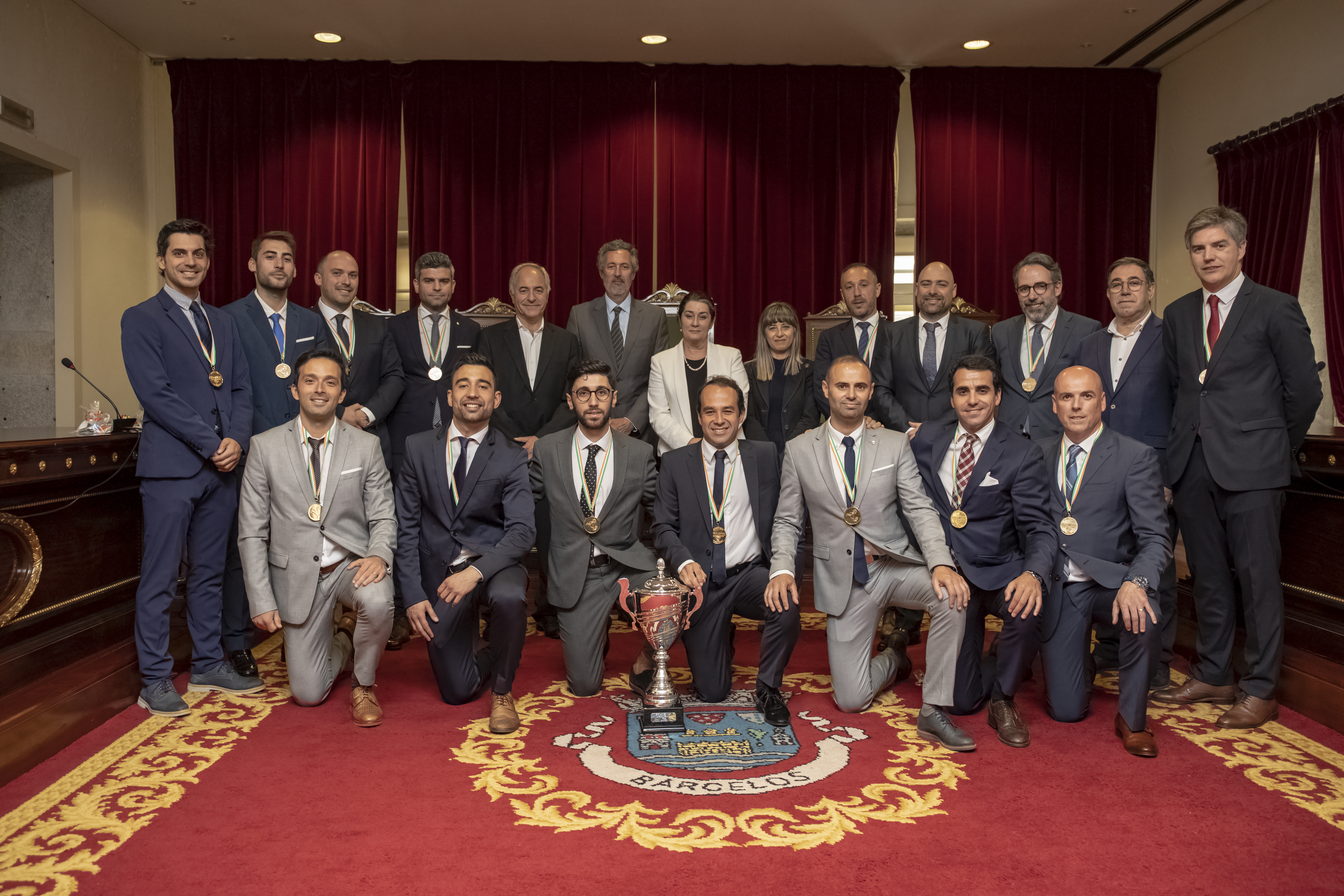 Advogados de Barcelos campeões da Europa recebidos nos Paços do Concelho