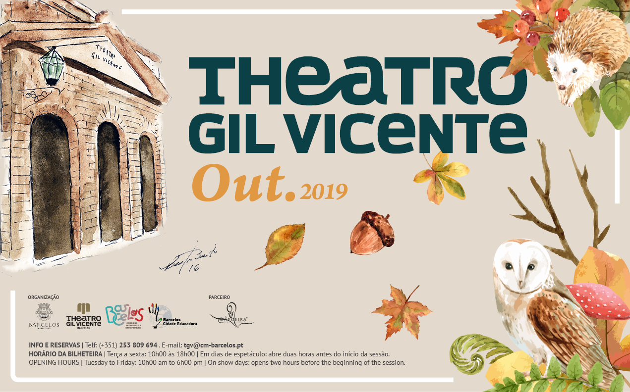 Música e teatro marcam programação cultural do mês de outubro do Theatro Gil Vicente