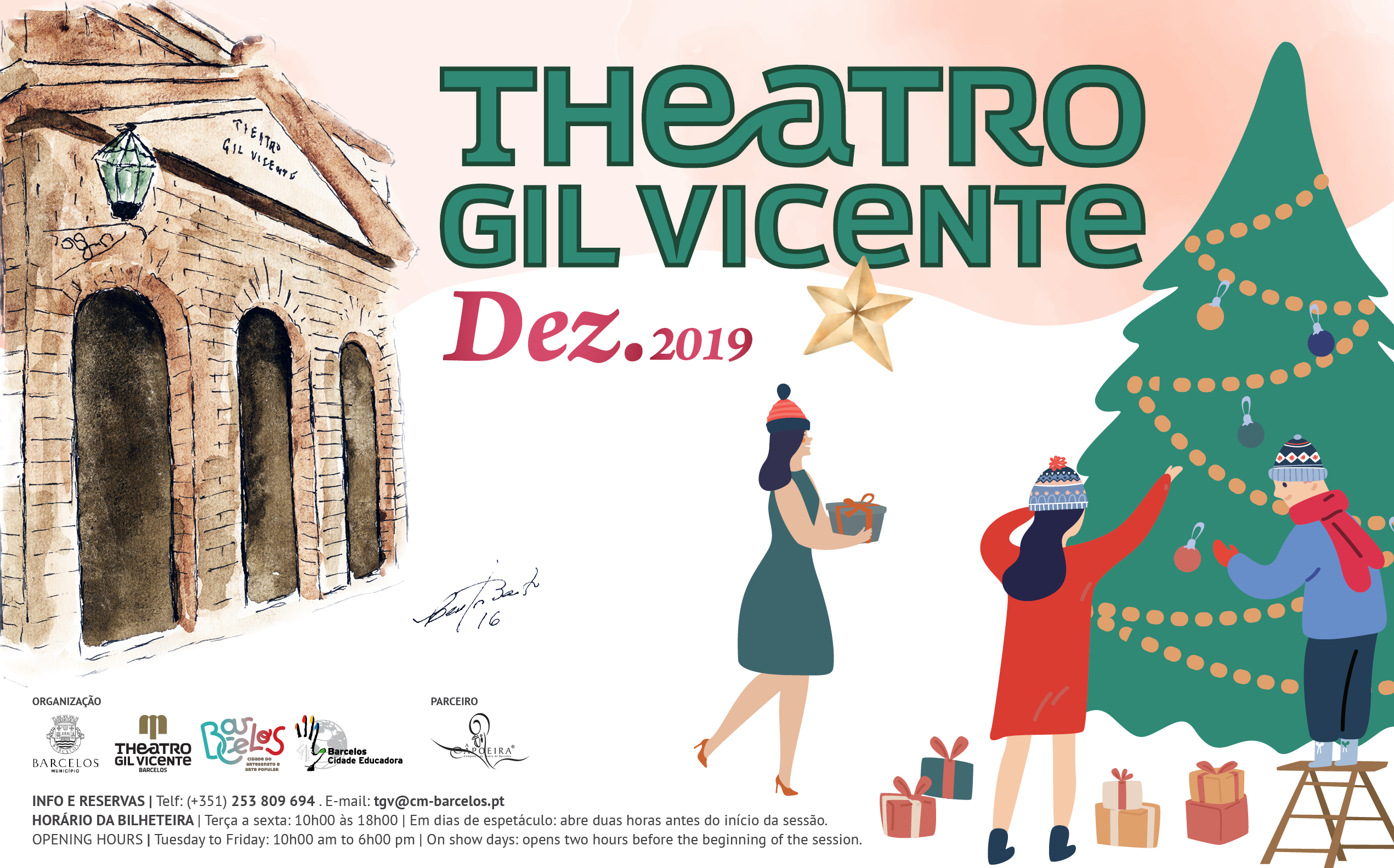 Natal marca a programação de dezembro do Theatro Gil Vicente