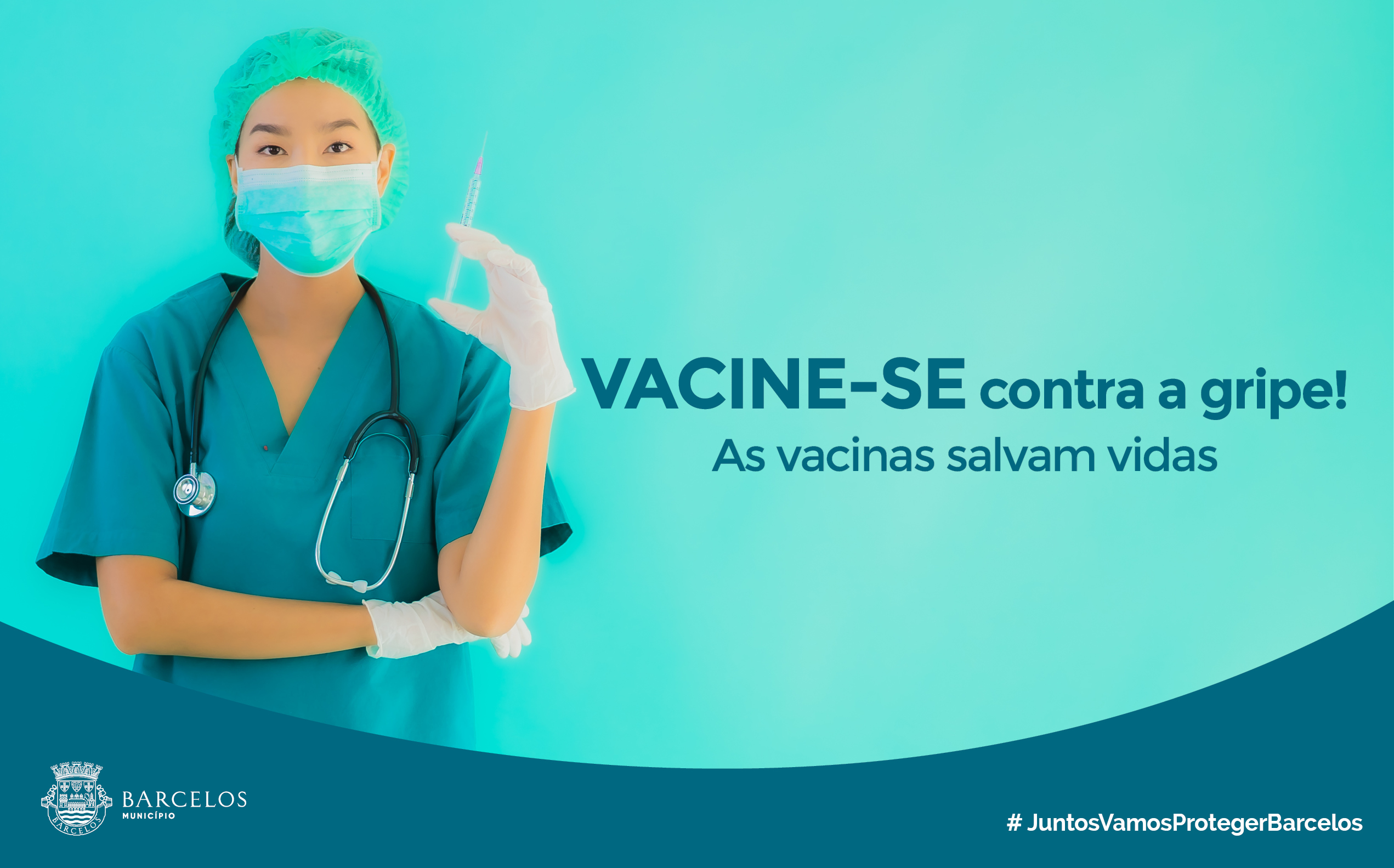 ACES Cávado III e Município de Barcelos apelam à vacinação contra a gripe em segurança