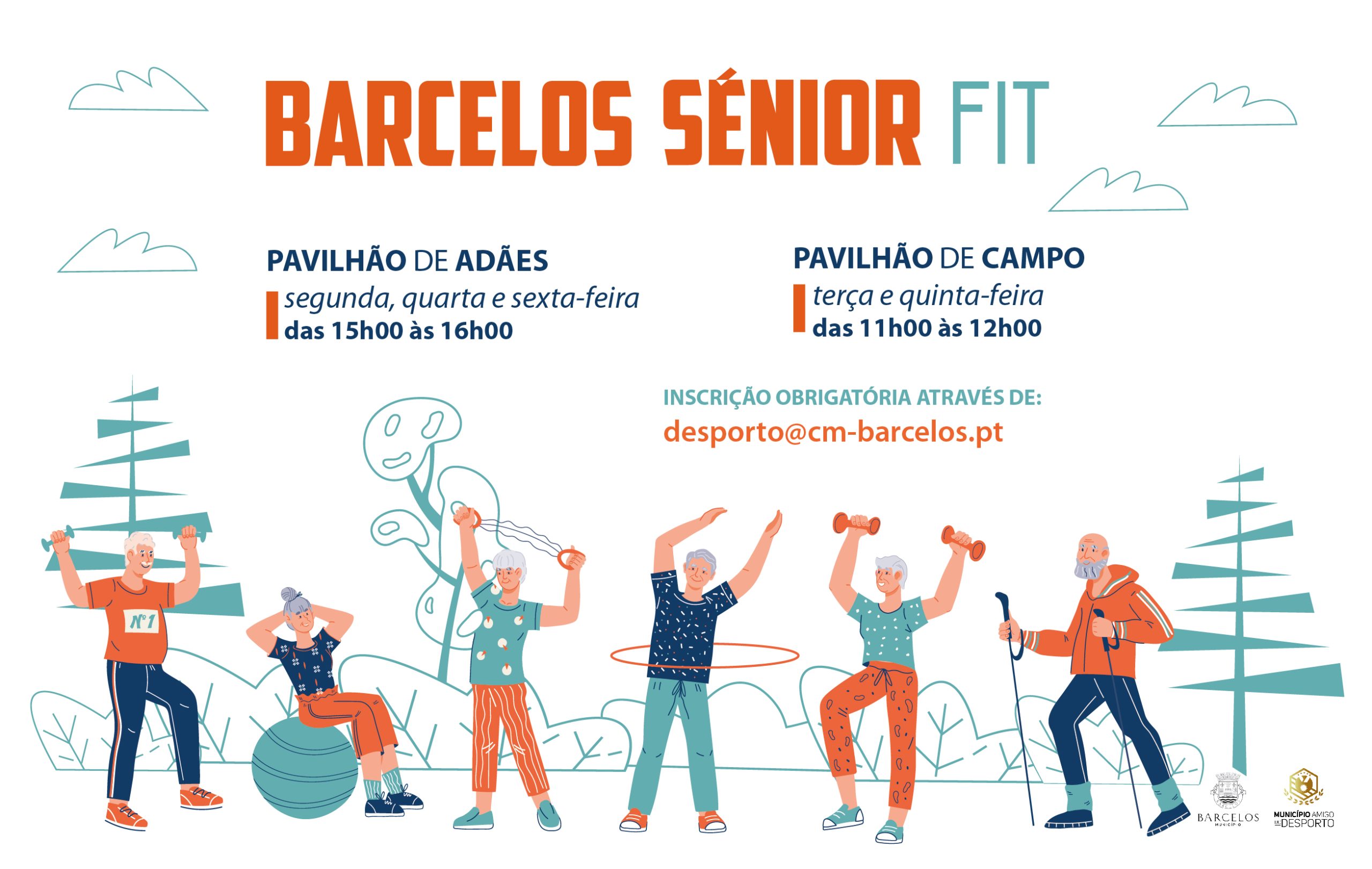 Município de Barcelos promove aulas de exercício físico para pessoas com mais de 65 anos