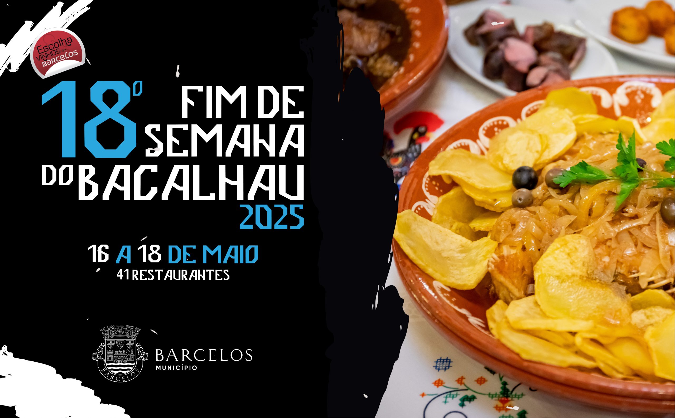 Barcelos serve sabores de bacalhau em 41 restaurantes num fim de semana gastronómico imperdível