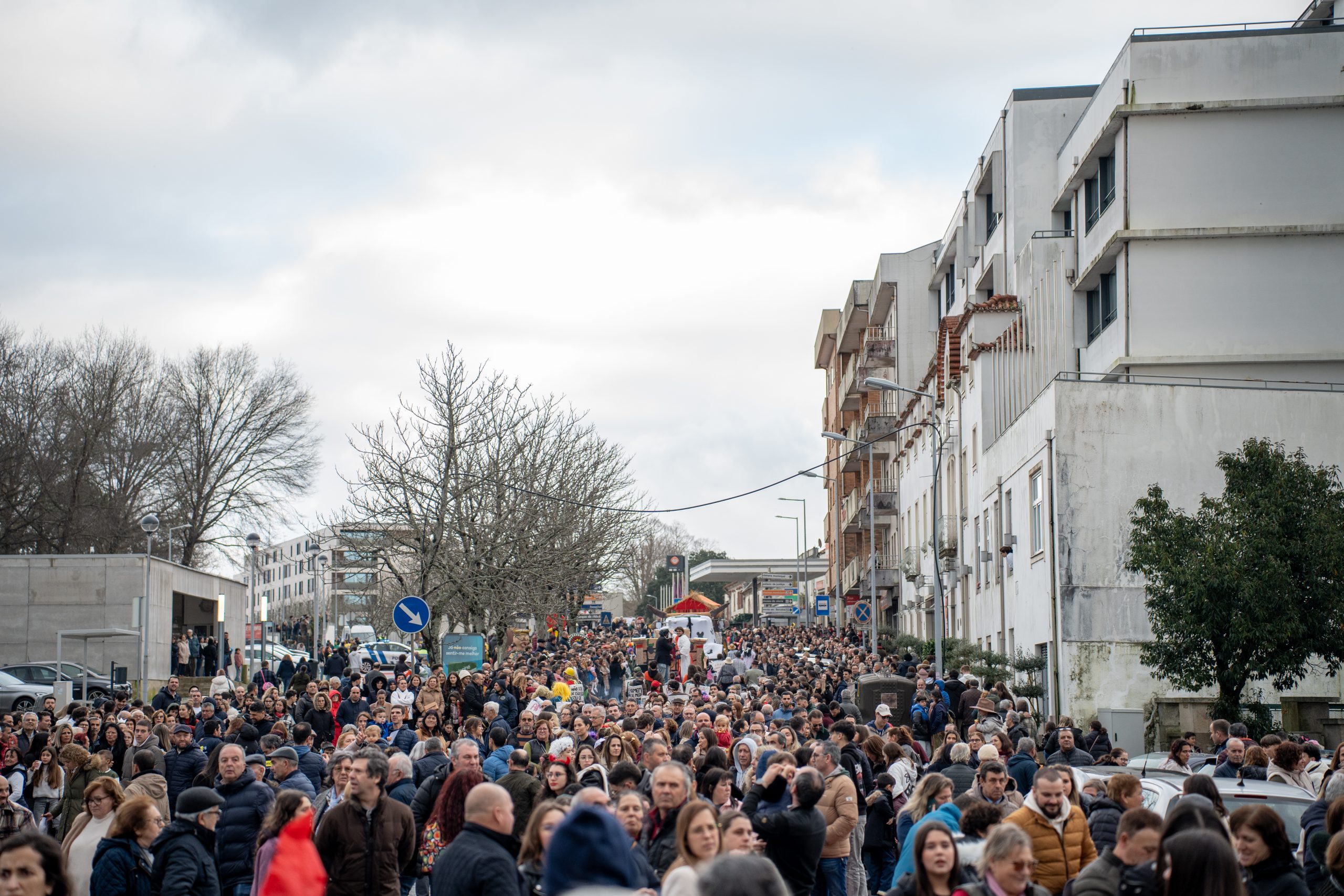 Multidão em Barcelos para celebrar o Carnaval